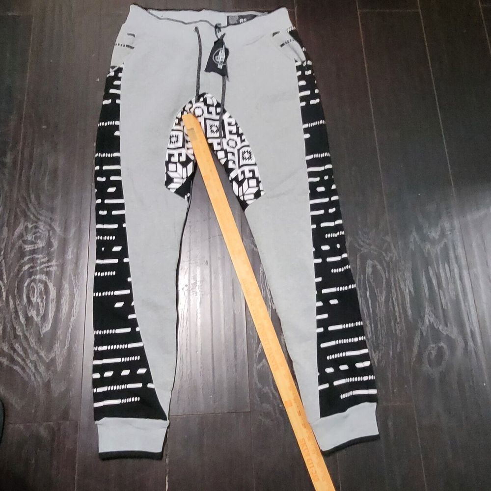 NWT Brooklyn Standard Joggers XL (36Wx31L) Adult Fleece Drawstring Gray Black - Picture 4 of 9